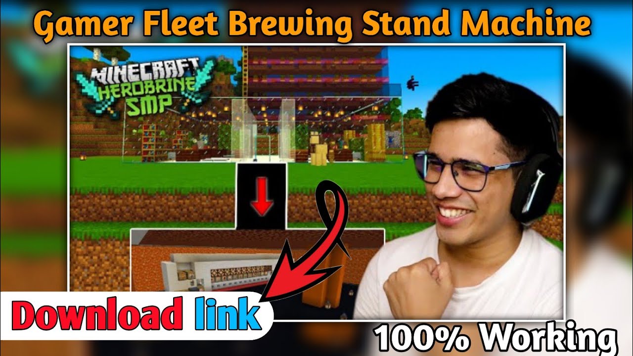 How to download Gamerfleet brewing stand machine and villager townhall herobrine smp world