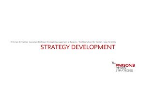 Strategy Development overview