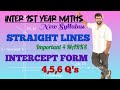 INTER 1ST YEAR MATHS NEW SYLLABUS/STRAIGHT LINES/IMPORTANT/4 MARKS/4,5,6 Q'S