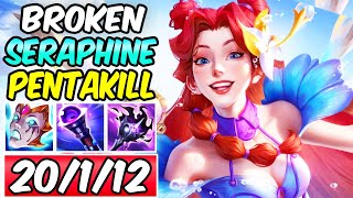 THIS SERAPHINE COMBO IS SO BROKEN - PENTAKILL! ABSURD DAMAGE | New Build & Runes | League of Legends