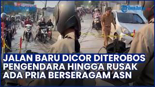 Viral Video: Moment Motorists Break Through Freshly Poured Concrete Road, Including a Man in ASN ...