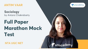 Antim Vaar |Full Paper Marathon Mock Test | Sociology | NTA UGC NET | Antara Chakraborty