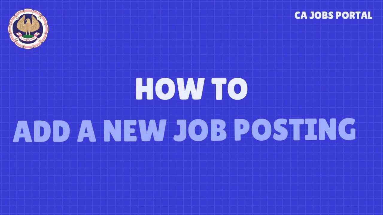 CA Jobs Portal | User Manual for Companies