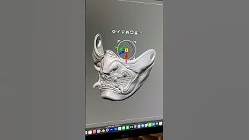 Freestyle Oni mask in zbrush. 3D printing with gray resin on the Form 4 by @Formlabs