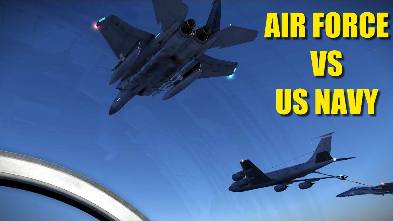 War Games US Air Force vs US NAVY F15 Mirage F5 DCS YouTube