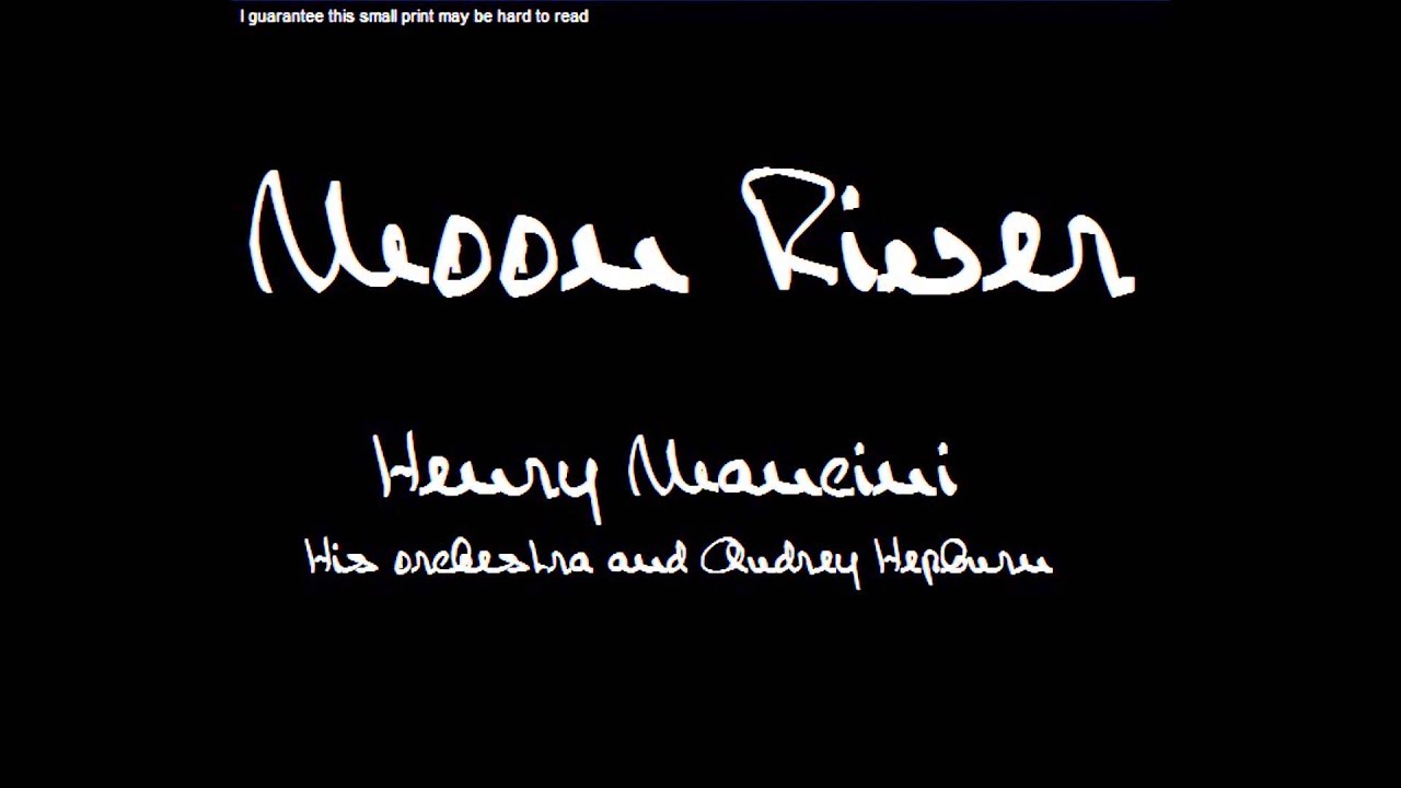 Henry Mancini, Ace Smith and Audrey Hepburn- Moon River