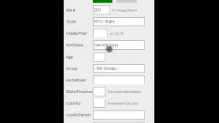 RaceTab 4: Day of Entry