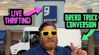 Let's Go THRIFTING and Build our BREAD TRUCK CAMPER!!!