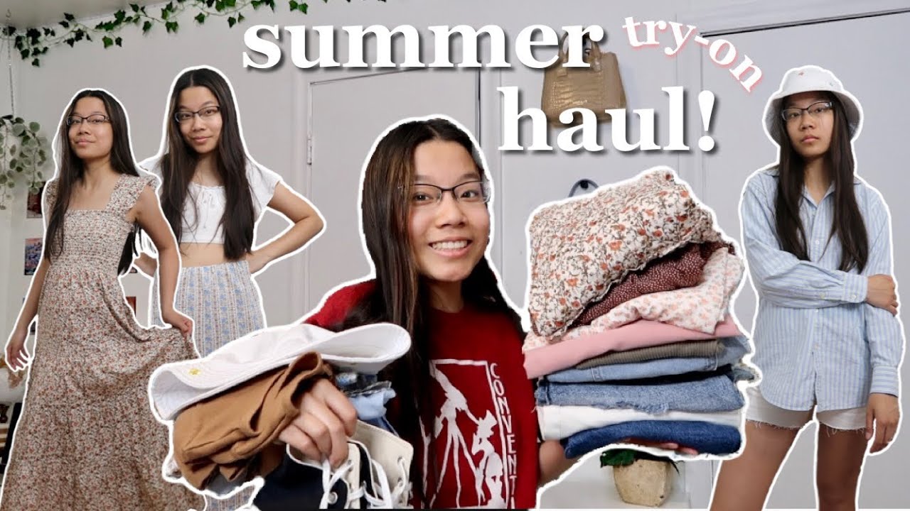 HUGE SUMMER CLOTHING HAUL 2022  try on, styling, essentials 