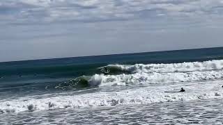 Large surf at the wall, north hampton beach NH