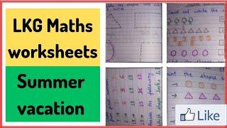 lkg summer vacation worksheets/ lkg syllabus latest/ lkg worksheets / lkg class @growskills17