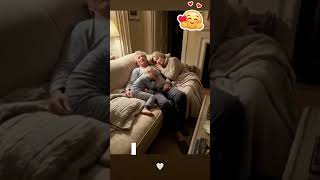 Rod Stewart Penny Lancaster And His Son Fall Asleep On Sofa