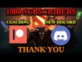 THANK YOU 1K SUBSCRIBERS