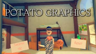 Playing Rec Room With Potato Graphics