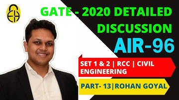 GATE 2020 CE Solution | Part-13 | RCC-2 | by Rohan Goyal (AIR 96)