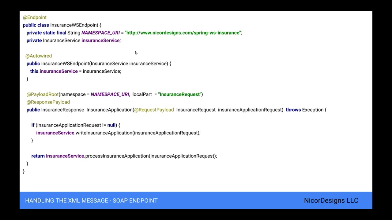 Implementing the SOAP Endpoint YouTube