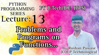 PYTHON PROGRAMMING LECTURE 13