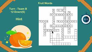 Crossword Puzzle - Fruit Words screenshot 3