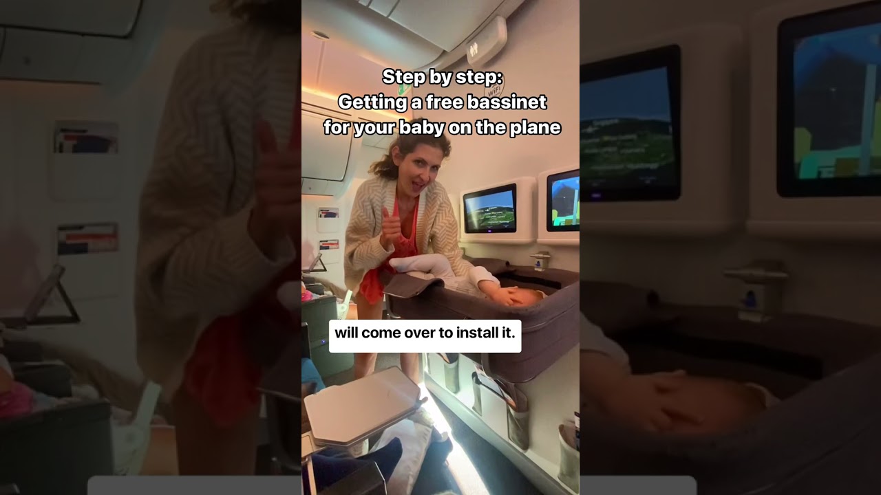 SAVE this if you’re planning on getting a bassinet for your baby on the plane! ✈️ This is what happ