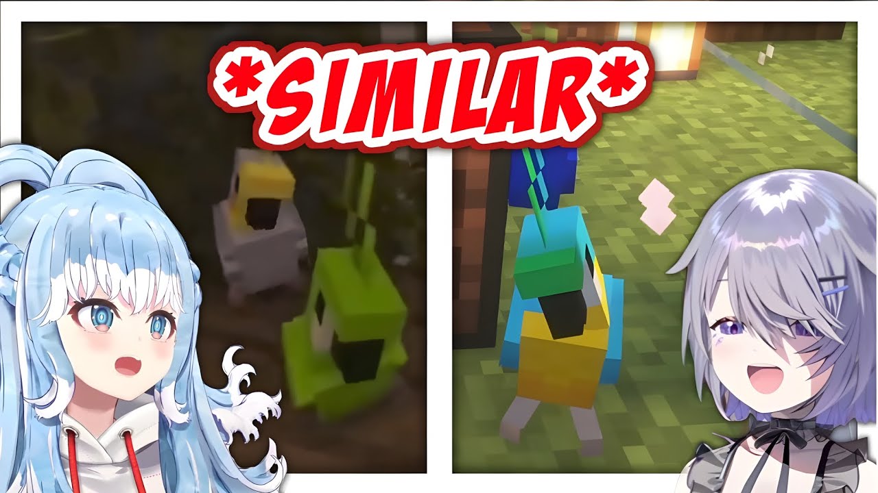 Kobo and Biboo have similarities in playing Minecraft