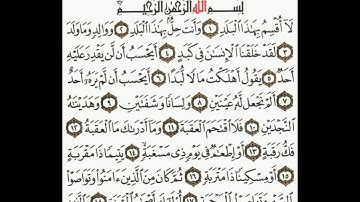 سورة البلد - لا أُقْسِمُ بِهَذَا الْبَلَدِ (1)