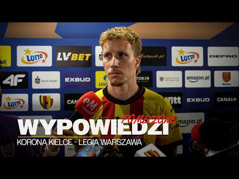 Mariusz Stępiński i Simon Gustafson po meczu Korona Kielce - Legia Warszawa 1-1 (9.08.2026)