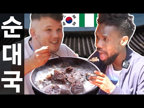 Nigerian's Favorite Korean Food! (Korean Blood Sausage Stew?) 🐷🍲