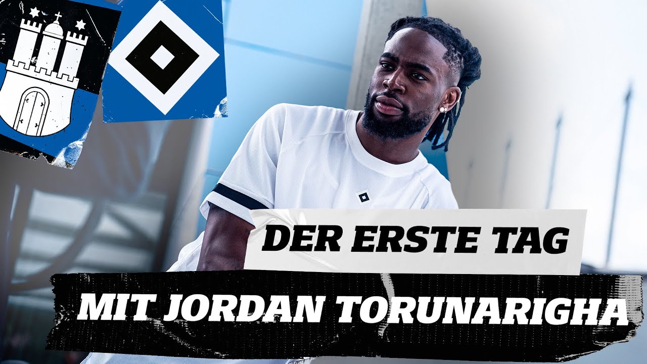 DER ERSTE TAG VON JORDAN TORUNARIGHA BEIM HSV | Medizincheck, Content-Produktion & Unterschrift