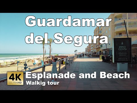 Guardamar Del Segura - Esplanade and Beach, Spain | Costa Blanca - Walking tour 2023 [4k 60 fps]