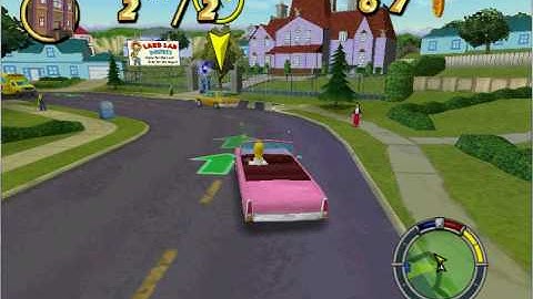 the simpsons hit & run: mission 1 level 1 (S-M-R-T)