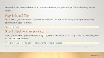 How to Effectively Test TypeScript Classes Using Node-Tap