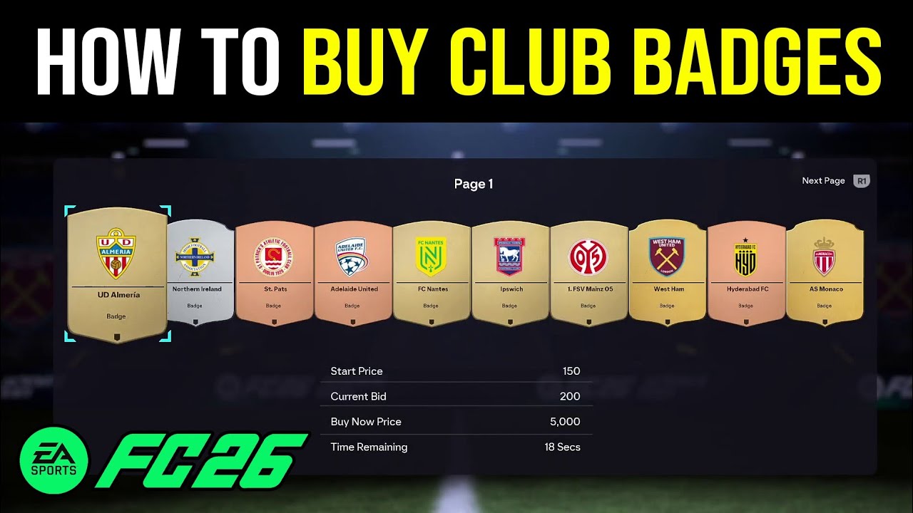 EA FC 26: Как найти и купить клубные эмблемы на трансферном рынке в Ultimate Team (купить новый л...