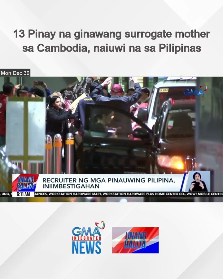 13 Pinay na ginawang surrogate mother sa Cambodia, naiuwi na sa Pilipinas | Unang Balita