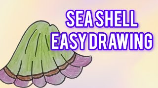 Sea Shell Easy Drawing Tutorial Seashell