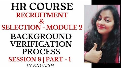 HR Course - Module 2 | Background Verification | BGV #backgroundverification #hr #readywithhr