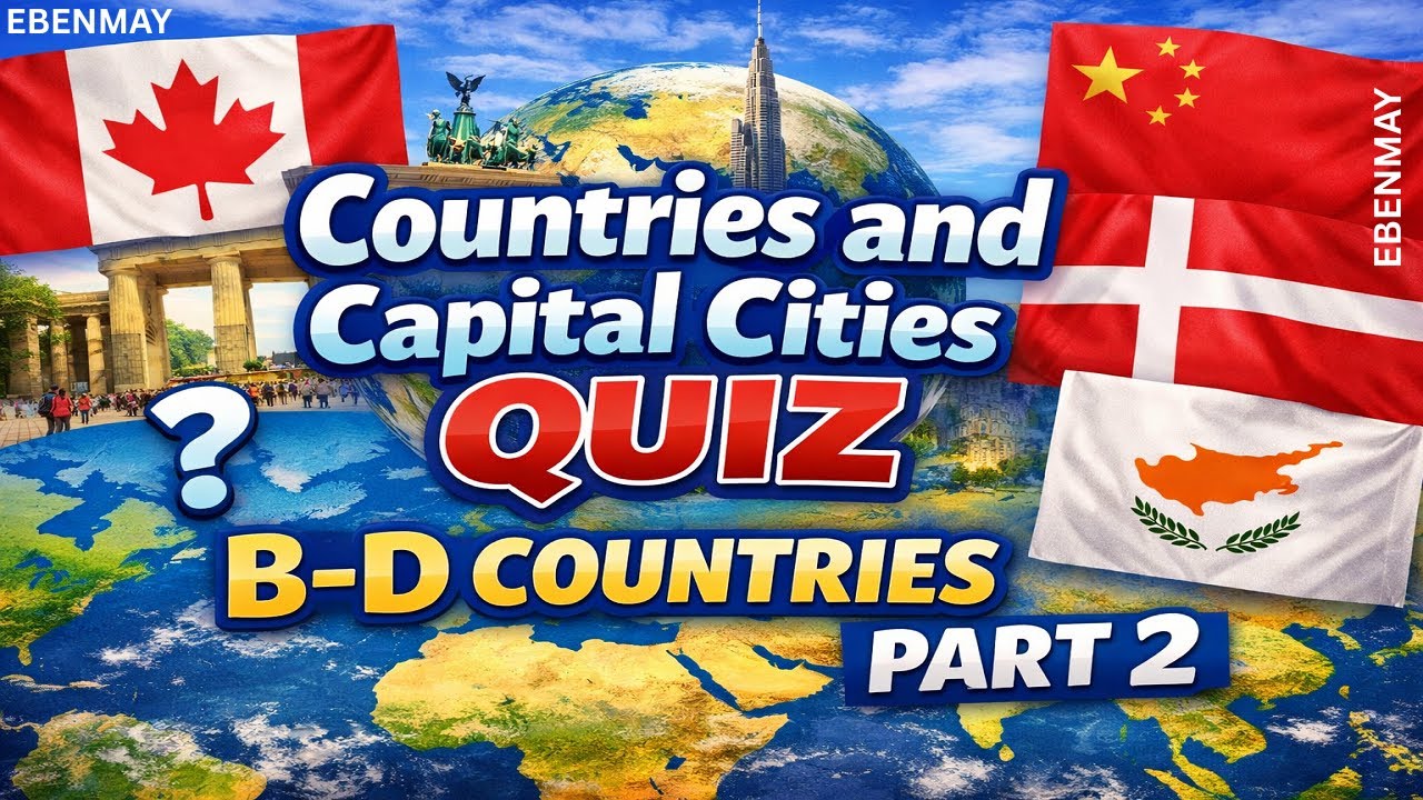 Countries and Capital Cities Quiz PART 2 | Clear Pronunciation For ESL Learners