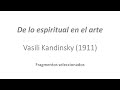 Kandinsky. De lo espiritual en el arte