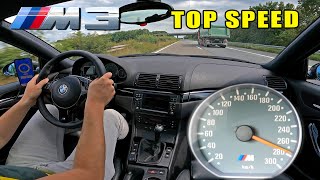BMW M3 E46 *MANUAL* TOP SPEED on AUTOBAHN [NO SPEED LIMIT]