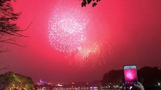 4K Pháo hoa đêm giao thừa Hồ Hoàn Kiếm 2018 2018 New year fireworks at Hoan Kiem lake