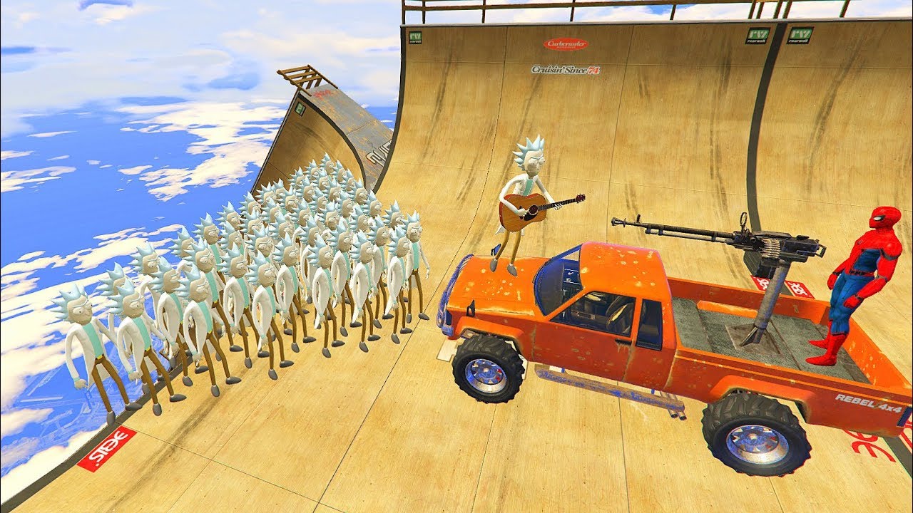 GTA 5 Crazy SPIDERMAN VS Rick Sanchez Ragdolls(Euphoria Physics, Ragdolls, Fails, Funny Moments)