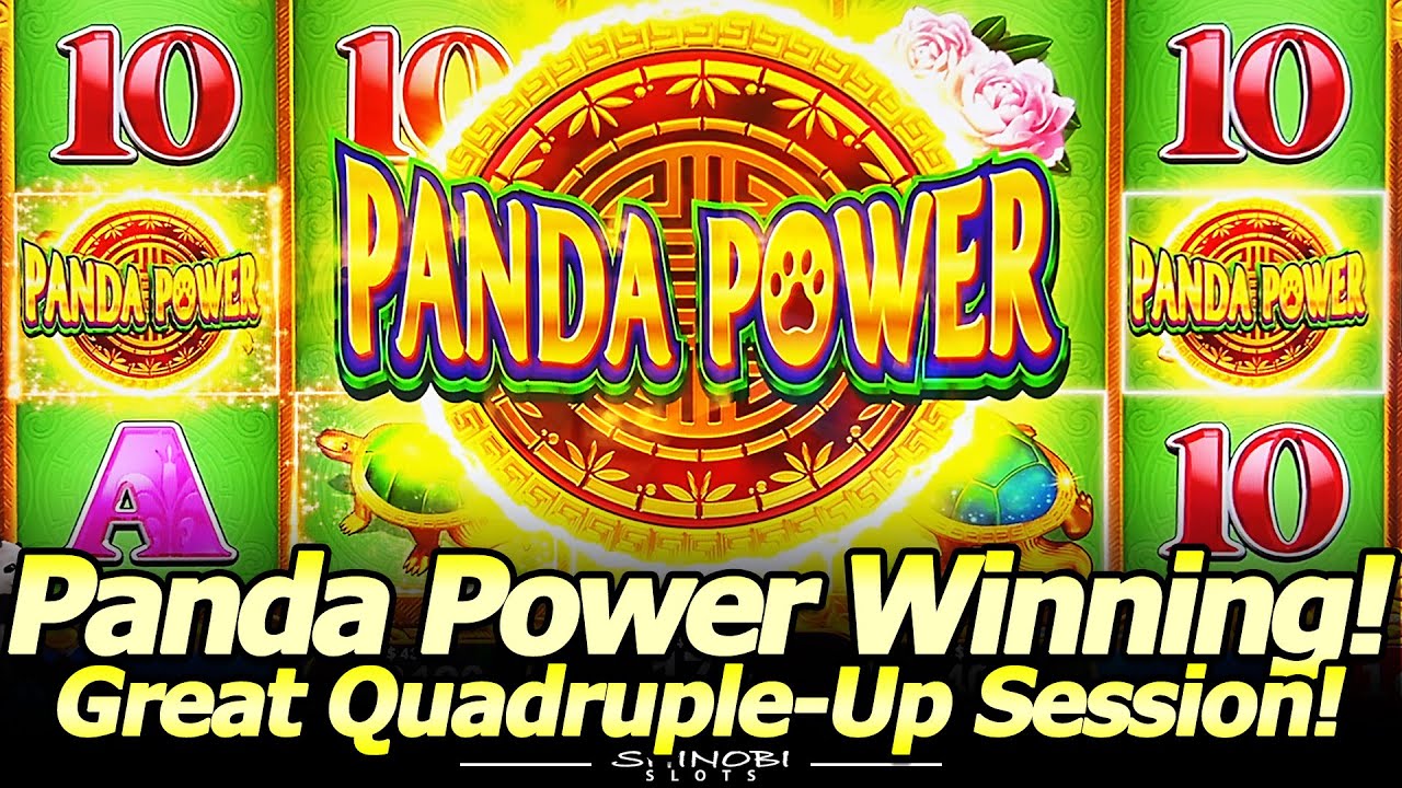 Panda Power WINNING! Great QuadrupleUp Session in Dragon's Law Twin Fever Slot Machine! YouTube