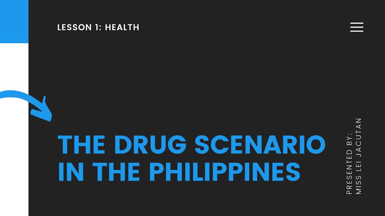 make an essay about drug scenario in the philippines