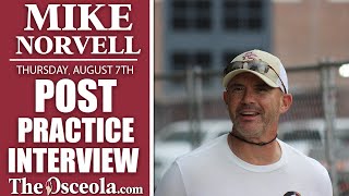 Florida State Head coach Mike Norvell on FSU's first practice in Jacksonville