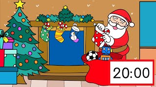 Santa Christmas Classroom 20 Minute Timer + 2 Minute Clean Up Timer