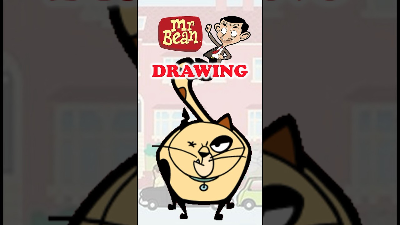 Drawing Mr Bean's Scrapper the cat 🙀 