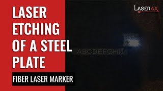 Laser Etching of a Steel Plate Covered with Mill Scale