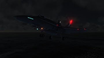 DCS- F/A-18C Case III recovery by night from the hud