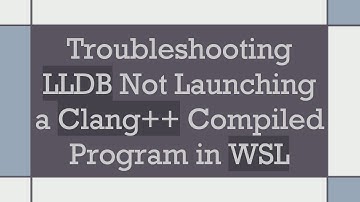 Troubleshooting LLDB Not Launching a Clang+ +  Compiled Program in WSL