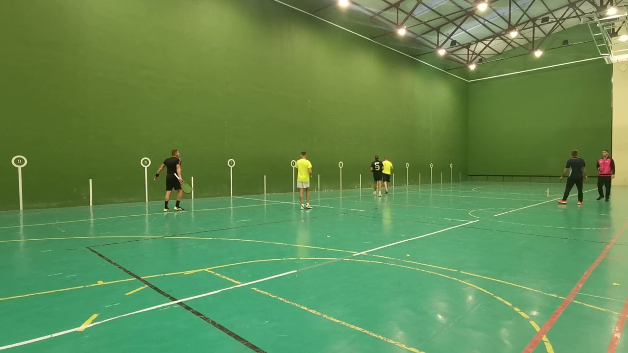 Joan e Eloy vs Iván y Víctor segundo partido de cuartos del VII torneo de frontenis de San Esteban23