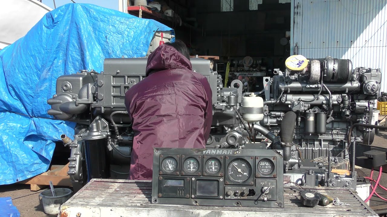 No.4505 ヤンマー 6GH-ST 400ps (2.87) Yanmar - YouTube